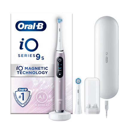 Oral B električna četkica za zube iO Series 9 Rose Quartz 2 Patrone - roza boja – luksuzna njega zuba