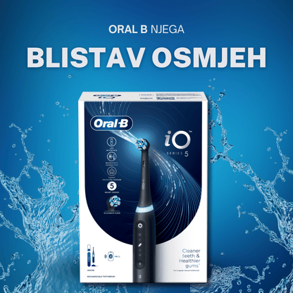 Oral B električna četkica za zube iO Series 5 Black – superiorna njega i osvježenje