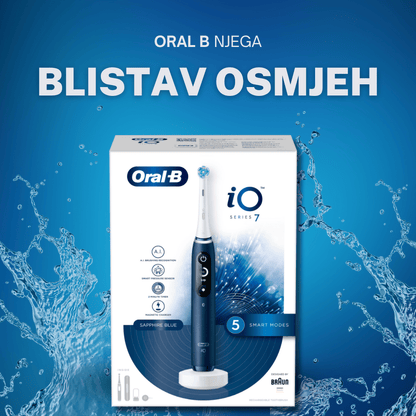 Oral B električna četkica za zube iO Series 7 Sapphire Blue – profesionalna njega zuba