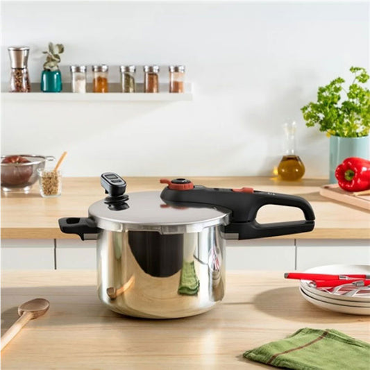 Tefal Chrono P2590701 pretis lonac 6 L – 5 sigurnosnih sistema, 2 programa, parna košarica, za indukciju