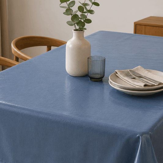 Sermat PVC Mušema Stolnjak Plavi – Vodootporni 140 x 180 cm
