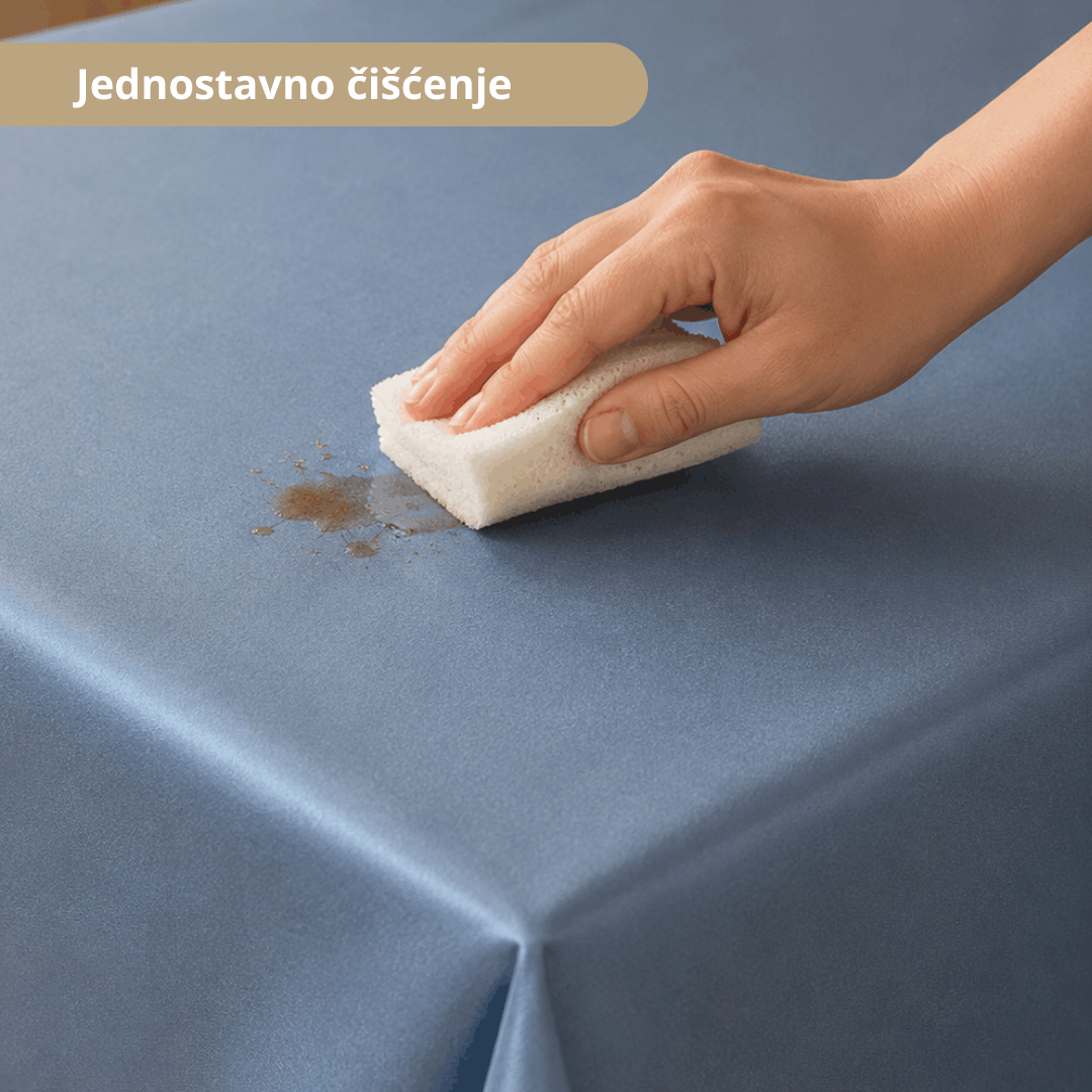 Sermat PVC Mušema Stolnjak Plavi – Vodootporni 140 x 180 cm