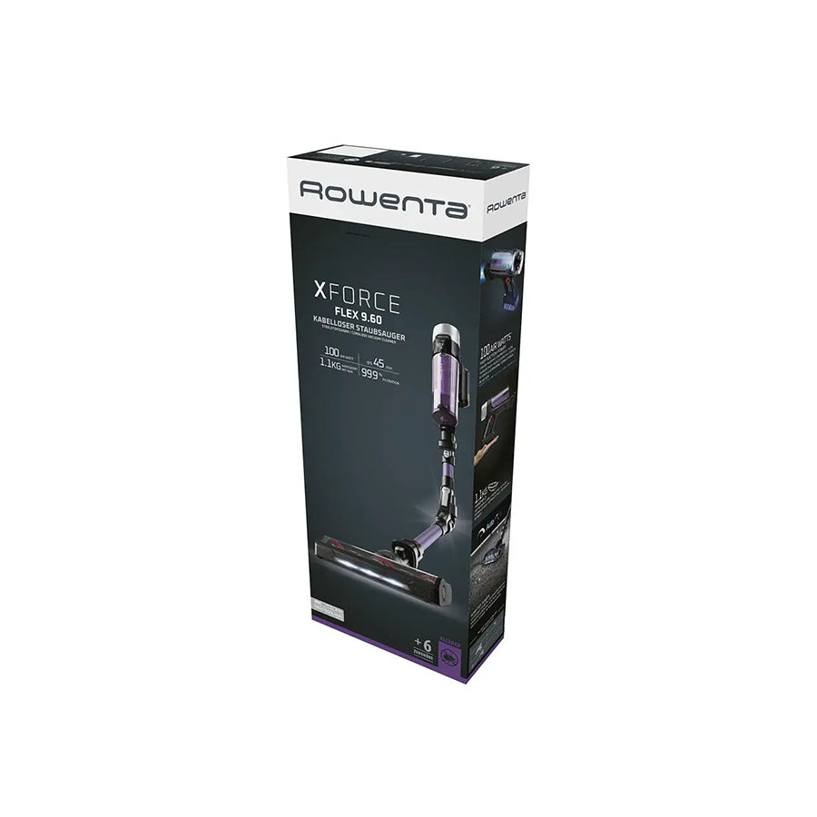 Rowenta X-Force Flex 9.60 RH2039WO bežični štapni usisivač – 100 Air Watt, do 45 min, Flex, 99,9% filtracija