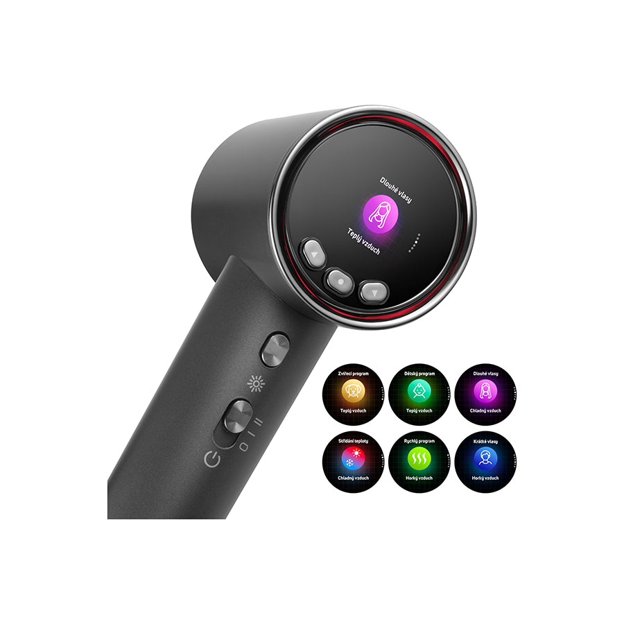 Sencor SHD 8600BK sušilo za kosu od 1600 W s BLDC motorom i plasma tehnologijom, prikaz na slici.
