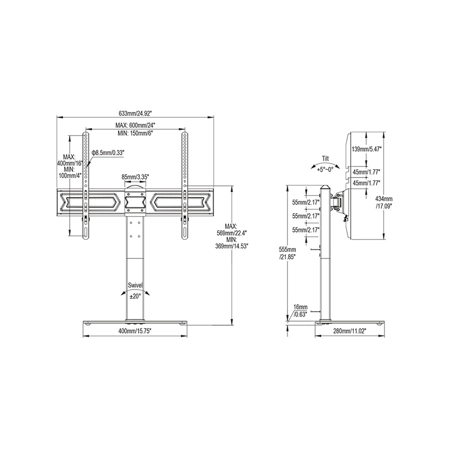 STELL SHO 4810 stolni stalak za TV 37–70"