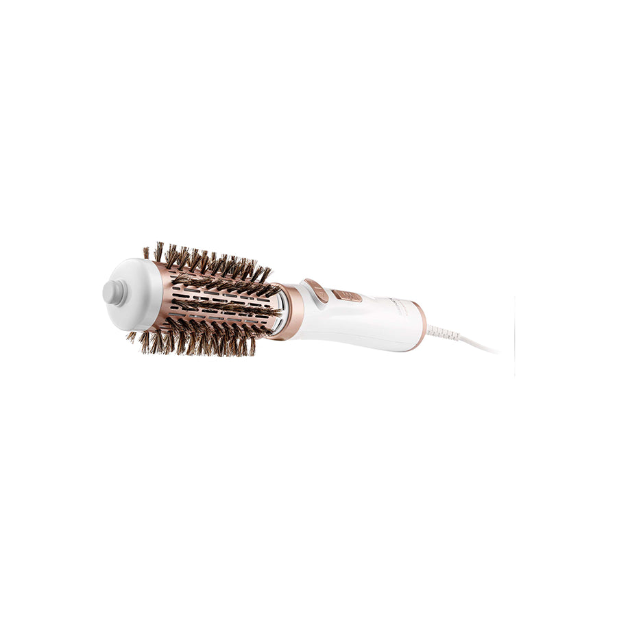 Omega Sencor SHS 0910GD rotirajuća četka za kosu, prikazana s priključcima i crnom bojom za oblikovanje kose.