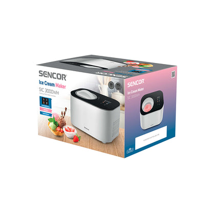 Sencor SIC 3000WH aparat za sladoled s kompresorom – 1 L, 4 programa, sladoled i jogurt