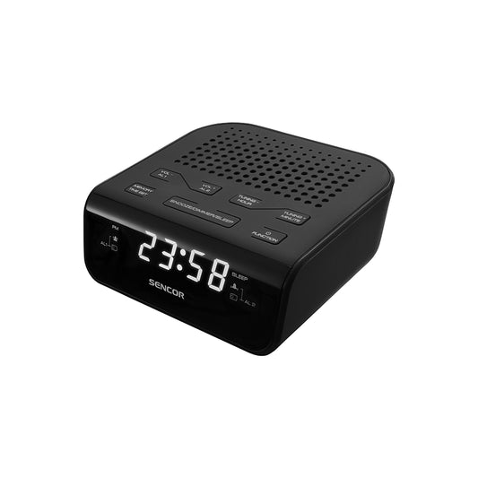 Sencor SRC 136 B radio sat s alarmom – PLL FM radio, 20 memoriranih stanica, 2 alarma, LED ekran