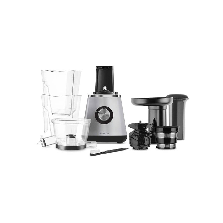 Omega Sencor SSJ 4041BK spori sokovnik s 400 W i 0,8 litara kapaciteta, prikazan na slici s crnim dizajnom