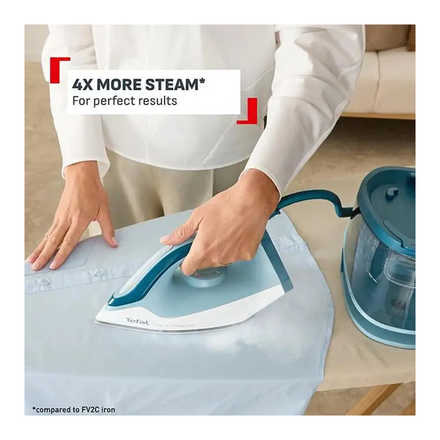 Kompaktna parna stanica Tefal Power Pro Compact SV6212E0 s prikazom i dugmadima za kontrolu pare.