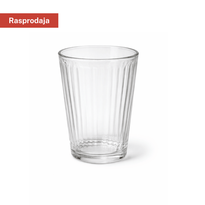 Set staklenih čaša 8/1 – reljefni uzorak, prozirne, zapremina 200 ml