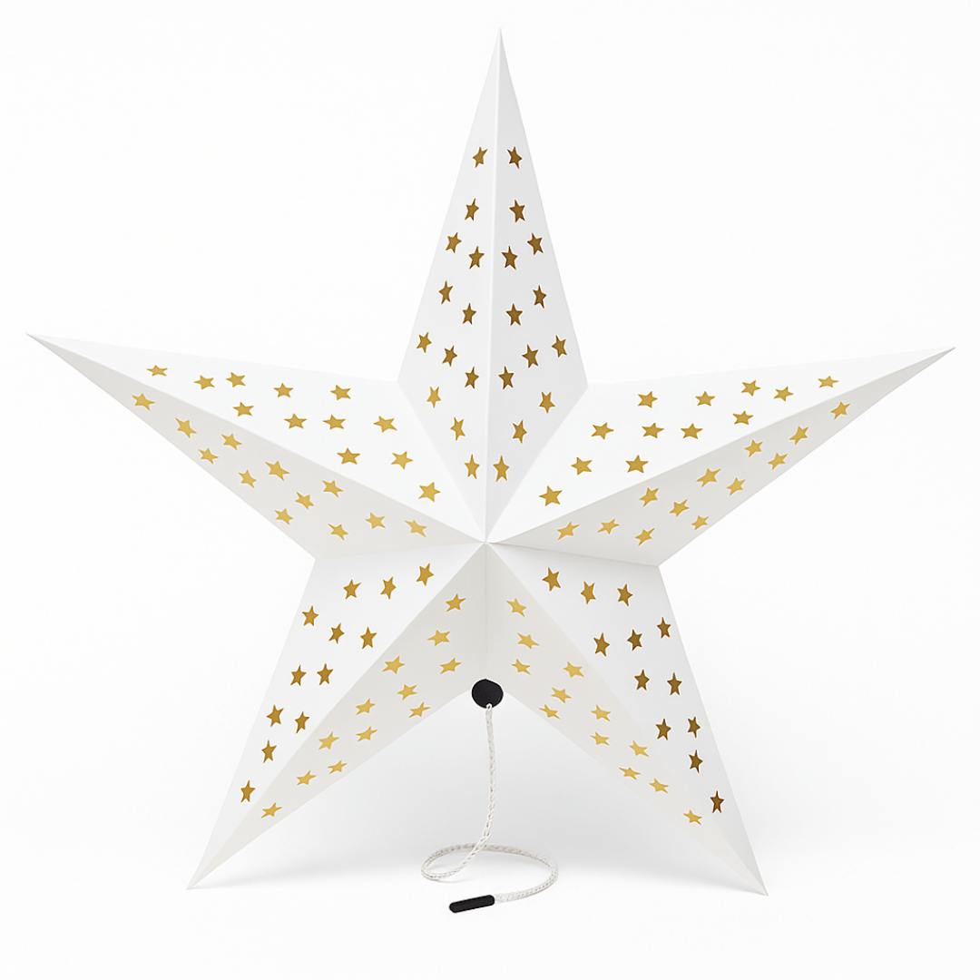 Sklopiva zvijezda – papirna dekoracija, 45 cm sa LED lampicama