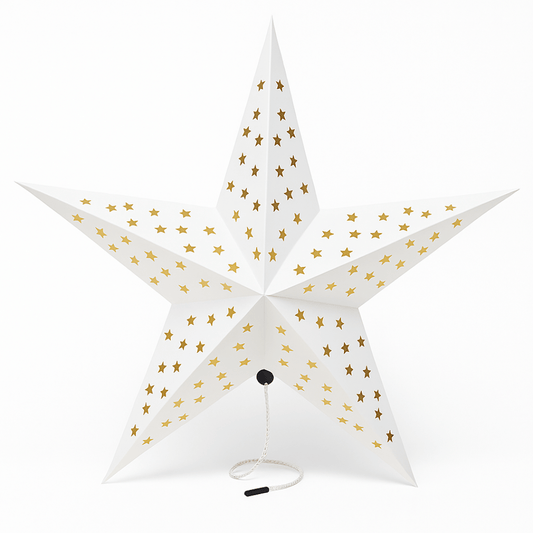 Sklopiva zvijezda – papirna dekoracija, 45 cm sa LED lampicama