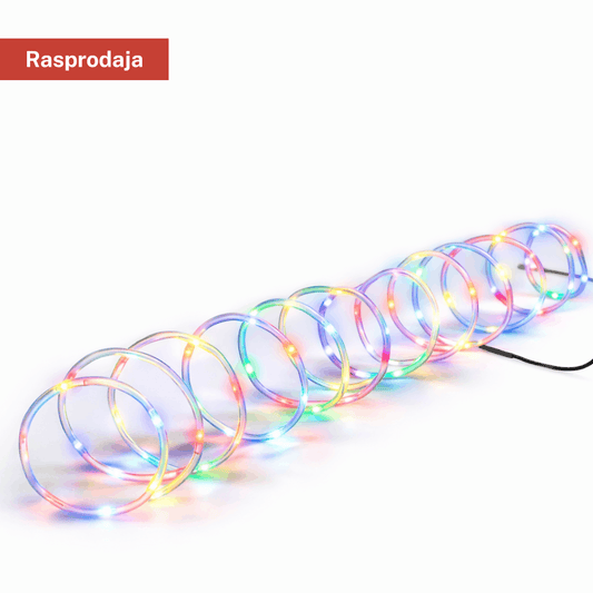 CASALUX LED svjetlosno crijevo na solarni panel 7,5 m (100 LED), multicolor, IP44