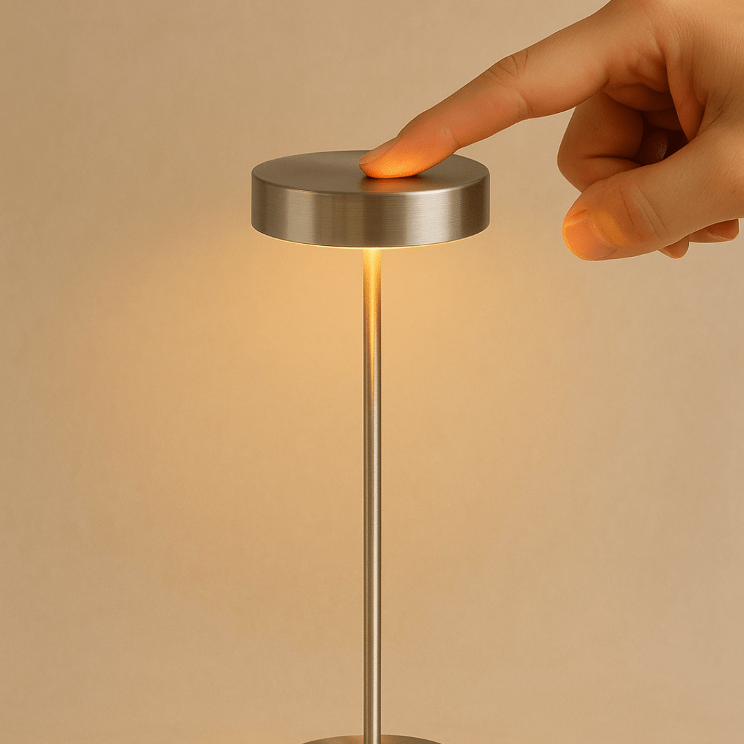 Stolna LED lampa na dodir 33,5 x 8 cm – zlatna ili srebrna, moderna ambijentalna rasvjeta