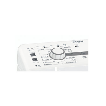 Whirlpool TDLR 7220SS EU/N mašina za veš s gornjim punjenjem – 7 kg, 1200 o/min, energetska klasa E