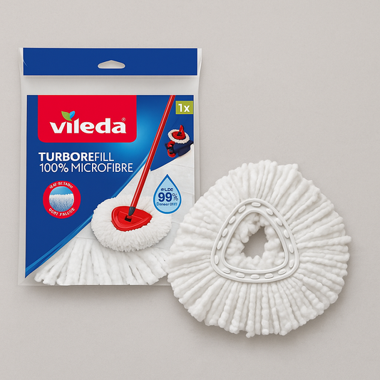 Vileda Turbo Smart Refil – glava mopa - navlaka od 100 % mikrovlakana, brzo čišćenje bez muke