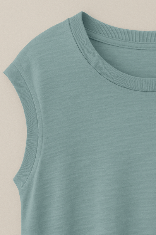 Vivance Bazična majica kratki rukav od pamuka set od 2 komada - mint i bež