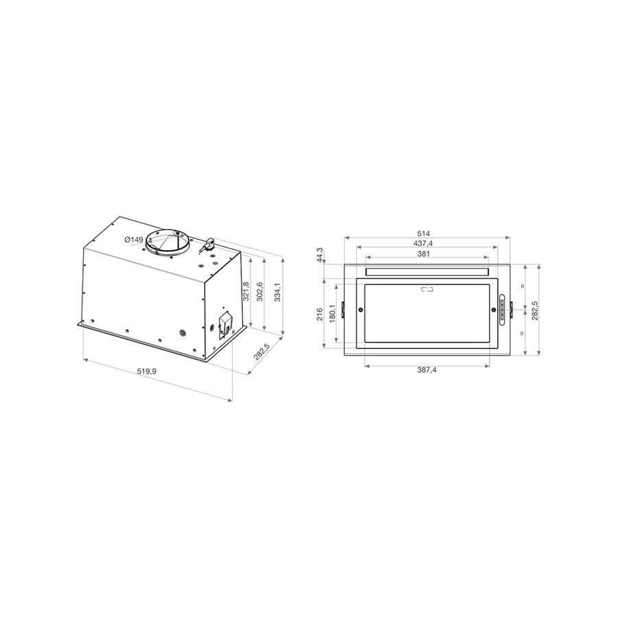 Whirlpool WCT363FLTK ugradbena napa – energetska klasa B, crna
