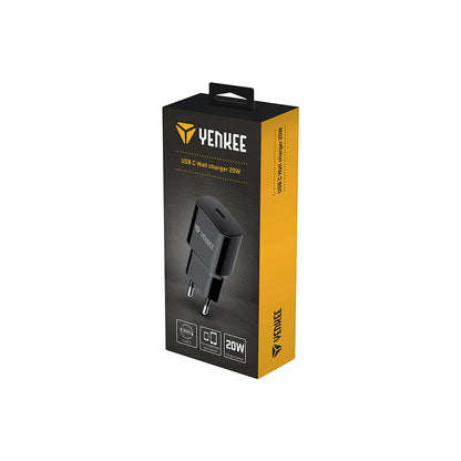 Yenkee YAC 2033BK USB punjač za telefon – 20 W, 100–240 V