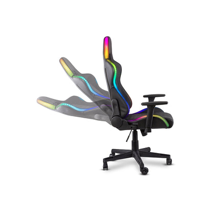 Yenkee YGC 300RGB ergonomska gaming stolica – RGB, nosivost 120 kg, naslon 90–150°, 3D nasloni za ruke