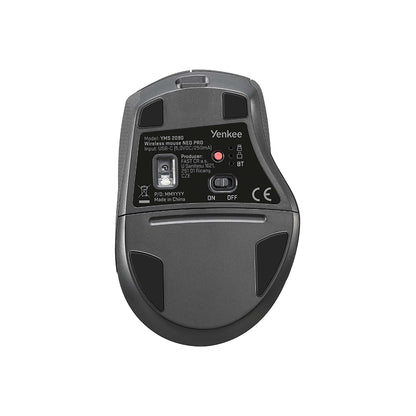 Bežični miš Yenkee YMS 2090 s Bluetooth 5.0 i 2.4 GHz, 1000-2400 DPI, dugotrajni rad do 100 sati, na slici.