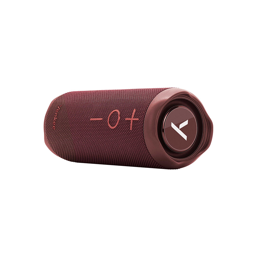 Omega Yenkee Element Viento BYSP 40RD Bluetooth zvučnik, prikaz s crnim i crvenim gumbima, na bijeloj pozadini.