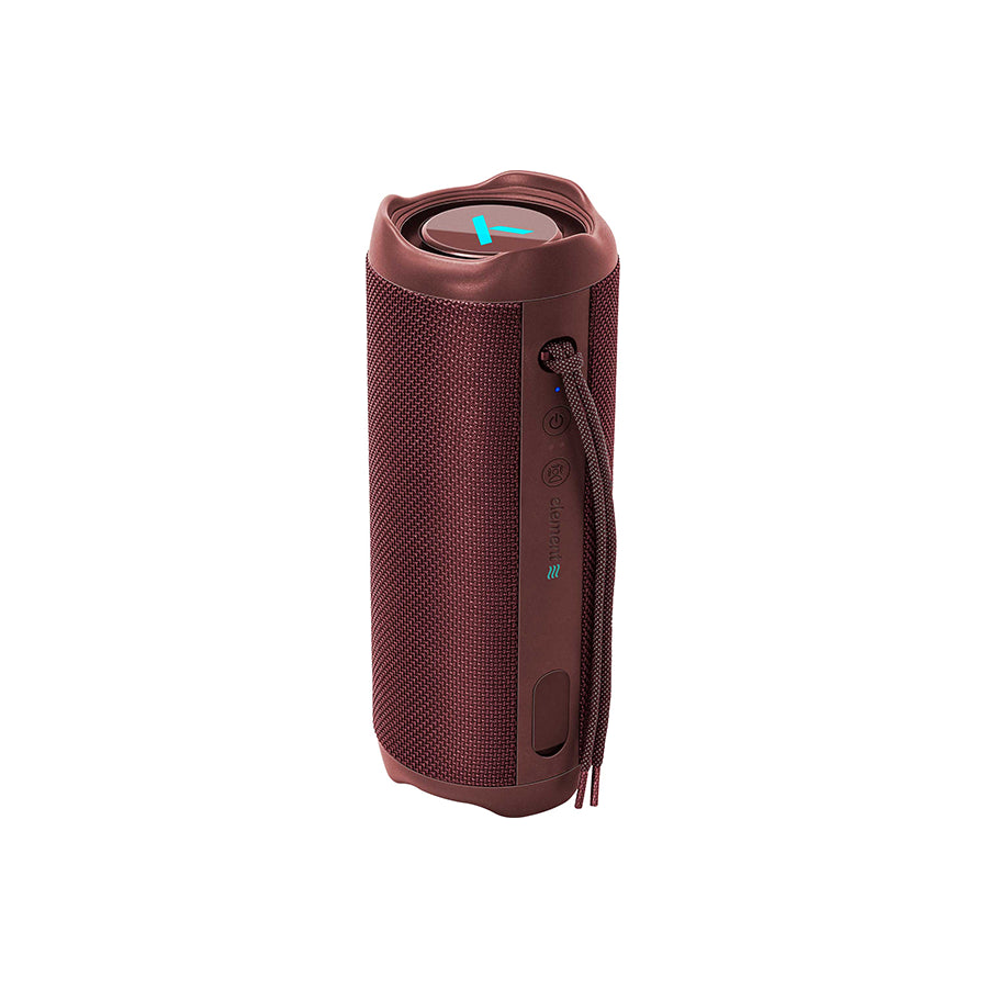 Omega Yenkee Element Viento BYSP 40RD Bluetooth zvučnik prikazan s crvenim kućištem i kontrolama na vrhu.