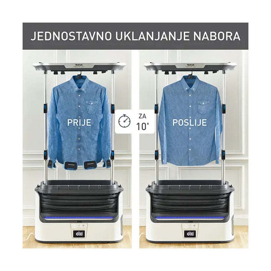 Tefal YT4050E1 aparat za peglanje i sušenje odjeće – dezinfekcija parom, automatsko isključivanje, veliki spremnik