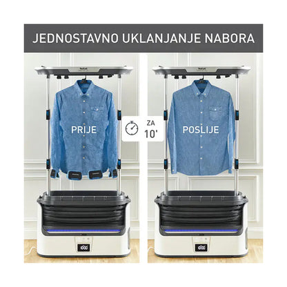 Tefal YT4050E1 aparat za peglanje i sušenje odjeće – dezinfekcija parom, automatsko isključivanje, veliki spremnik