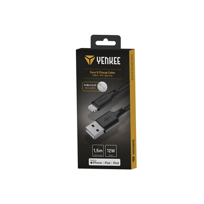 Yenkee YCU 615 BK MFi USB-A kabel – 1,5 m, crni