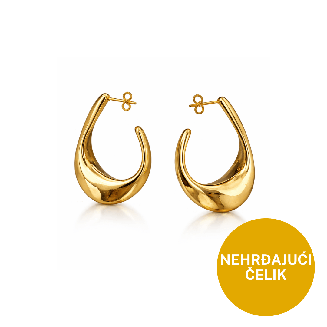 Zlatne hoop naušnice od nehrđajućeg čelika – elegantne i postojane