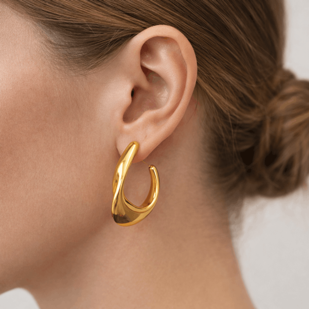 Zlatne hoop naušnice od nehrđajućeg čelika – elegantne i postojane