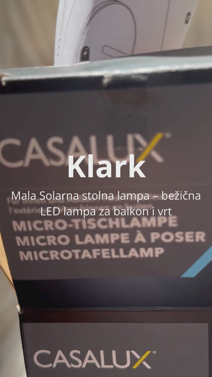 Mala Solarna stolna lampa – bežična LED lampa za balkon i vrt, bež
