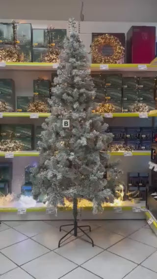 Snowy Rovinj Pine 210 cm – snježna jelka, Ø 96 cm, metalno postolje