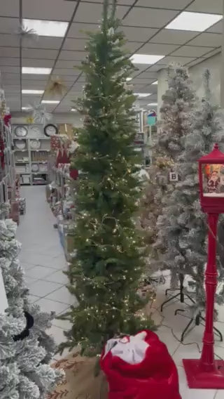 Everlands Slim Fir 210 cm – uska umjetna jelka, Ø 68 cm, metalno postolje