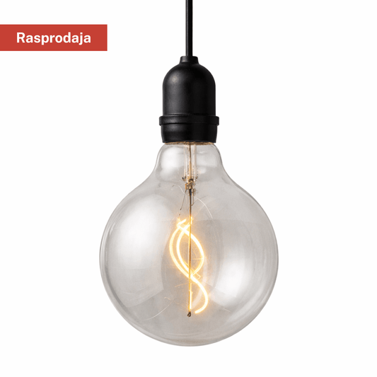 CASALUX vanjska viseća dekorativna lampa s filament žaruljom (crna) – timer, IP44, toplo bijelo