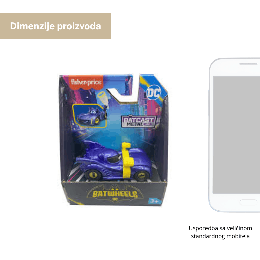 Fisher-Price DC Batwheels Batcast Metal 1:55 – Kolekcionarsko vozilo za djecu 3+